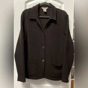 LL Bean Fleece Button Down Cardign